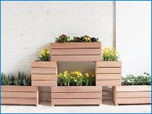 Drevené zásuvky pre kvety: originálne nápady pre dom