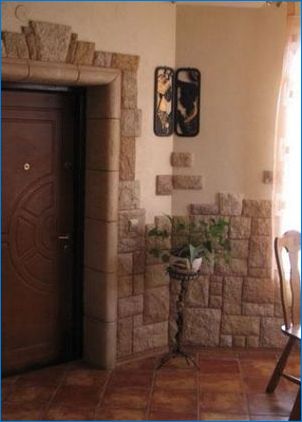 Dekorácia s dekoratívnym kamenným dverám: nápady na dizajn