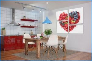 Modulárne obrazy v kuchyni: Štýlové možnosti