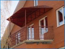 Vzorky nad balkónom: Dizajnové funkcie a montážne metódy