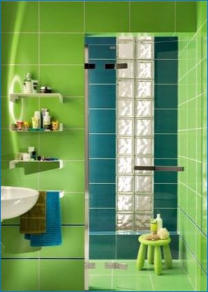 Ako si vybrať zelenú dlaždice pre kúpeľňu?