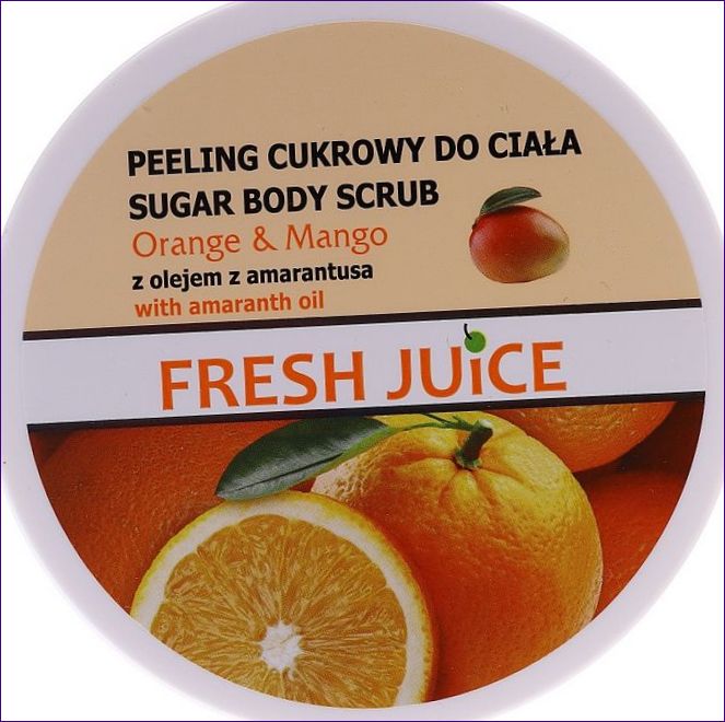 Cukrový peeling z čerstvej šťavy Pomaranč a mango