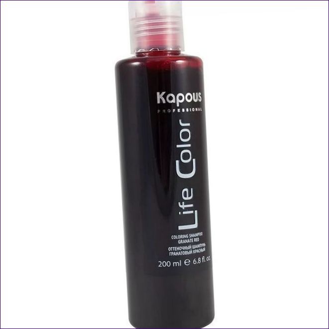 Profesionálny tónovací šampón Kapous (granátovo červený)