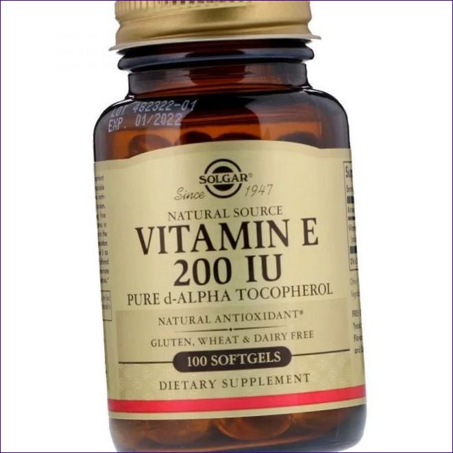 Solgar Prírodný vitamín E, 200 IU