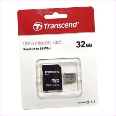 TRANSCEND MICROSDHC 300S CLASS 10 UHS-I U1 32GB + SD ADAPTÉR.webp