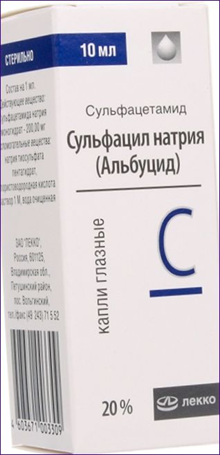 Sulfacetamid (Sulfacyl sodný, Albucid)