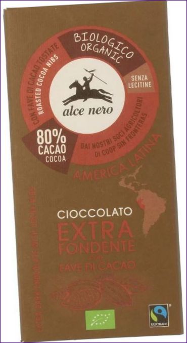 Alce Nero bitter s drvenými kakaovými bôbmi