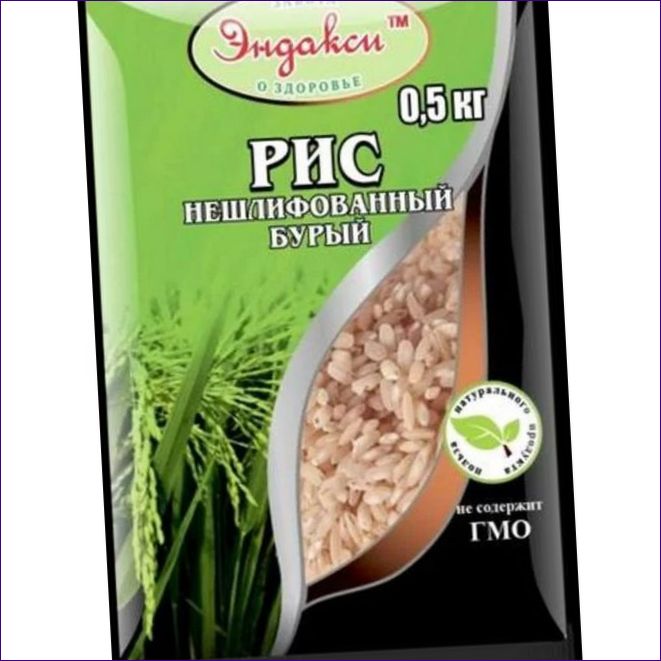 Endaxy nevarená hnedá ryža 500gr