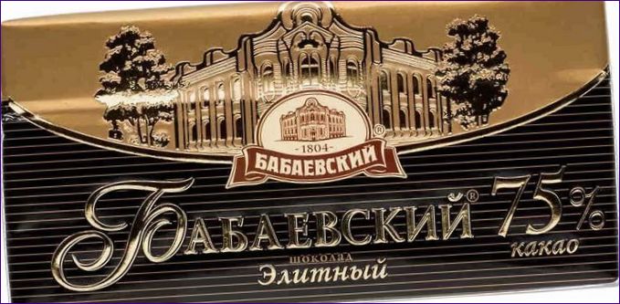 Babaevsky Elite 75% kakao horké